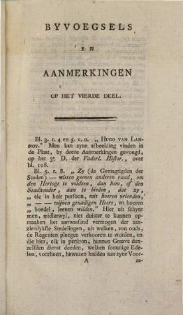 Byvoegsels En Aanmerkingen Voor Het ... Deel Der Vaderlandsche Historie Van Jan Wagenaar, 4