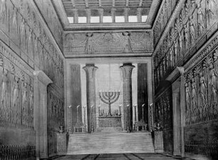 Dekorationsentwurf zu "Athalia", Allerheiligstes im Tempel zu Jerusalem