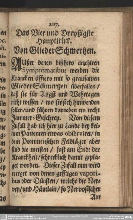 Das Vier und Dreyßigste Hauptstück. Von Glieder Schmertzen