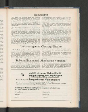 Umbausorgen im Ohnsorg-Theater