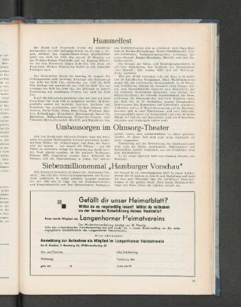 Umbausorgen im Ohnsorg-Theater