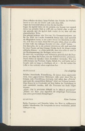 Provisoire Das Entgültige