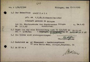 Rein, Adolf