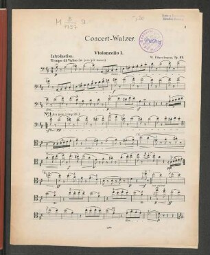 Concert-Walzer. Violoncello I.