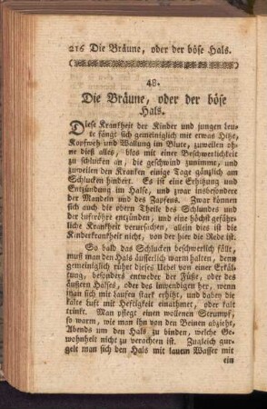48. Die Bräunde, oder der böse Hals