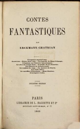 Contes fantastiques