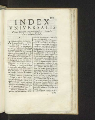 Index vniversalis