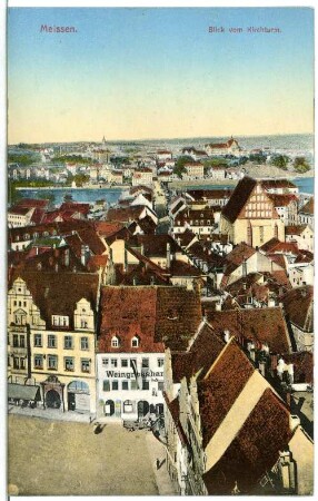 Meißen. Blick vom Kirchturm über die Altstadt