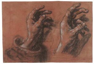 Zwei Studien einer linken Hand