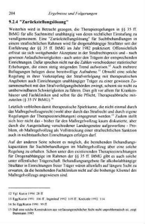 204-206, 9.2.4 "Zurückstellungslösung"