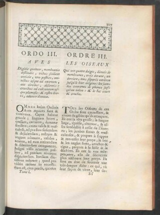 Ordo III. Aves.