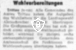 Wahlvorbereitungen