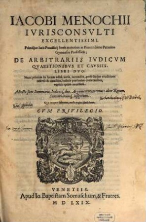 De Arbitrariis Iudicum Quaestionibus et caussis libri duo