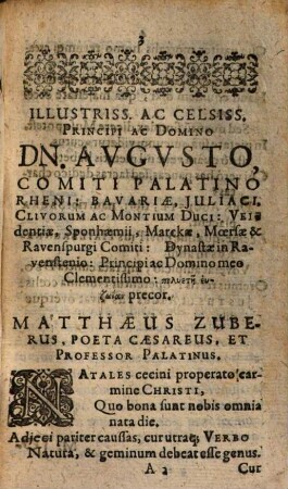 Actus solemnis ac merè Poëticus, De Admiranda Christi Jesu Theanthrōpu, Domini Et Servatoris Nostri Unici Nativitate : ... Habitus Sultzbaci 28. die Decembris, circa exordium Anni 1618 in Auditorio novo