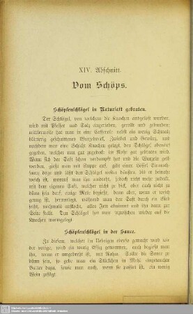 XIV. Abschnitt. Vom Schöps