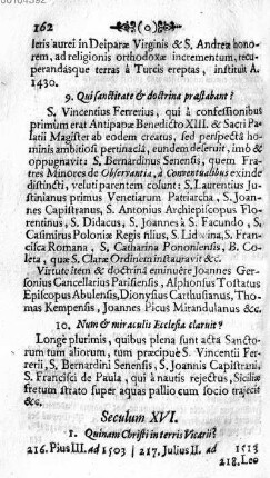 Seculum XVI. [Das sechzehende Jahr-Hundert]