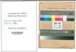 Entnazifizierung Engelbert Decking , geb. 20.07.1901 (Arzt)
