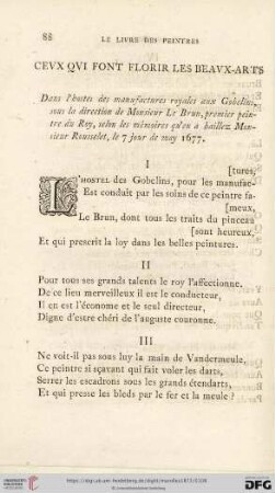 Ceux qui font florir les beaux-arts (I-LXXXVI)
