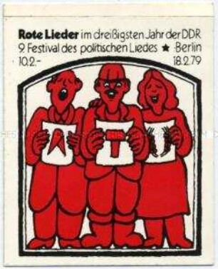 Festival des politischen Liedes, 9., Berlin, Aufkleber