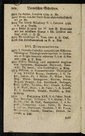 262-284, XVI. Disputationen.