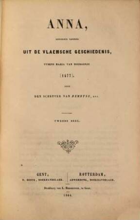Anna : historisch tafereel mit de Vlaemsch geschiedenis, Tydens Maria van Bourgonje (1477). 2