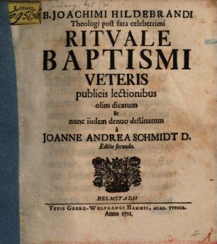 Rituale baptismi veteris