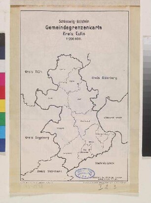 Schleswig-Holstein Gemeindegrenzenkarte Kreis Eutin