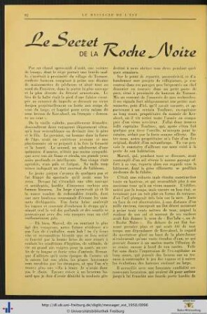 Le Secret de la Roche Noire.