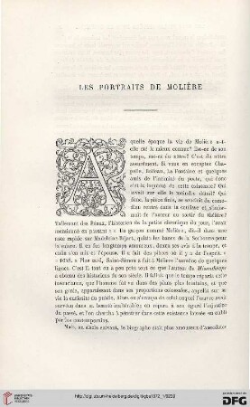 2. Pér. 5.1872: Les portraits de Molière