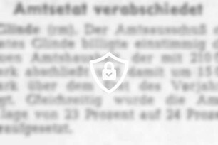 Amtsetat verabschiedet