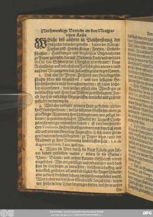 Nothwendige Vorrede an den Neugierigen Leser.