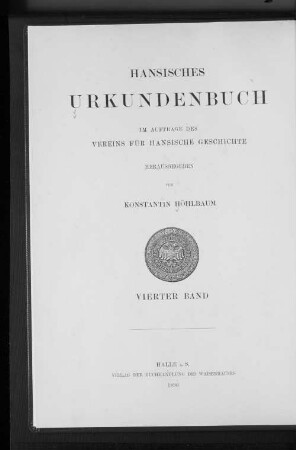 4.1361/1392(1896): Hansisches Urkundenbuch