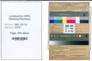 Entnazifizierung Willi Albert Figge , geb. 30.07.1922 (Kaufmaennischer Angestellter)