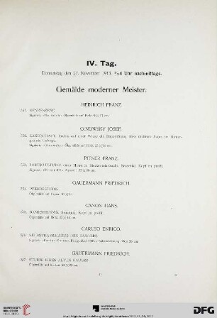 Gemälde moderner Meister (Nr. 551-630)