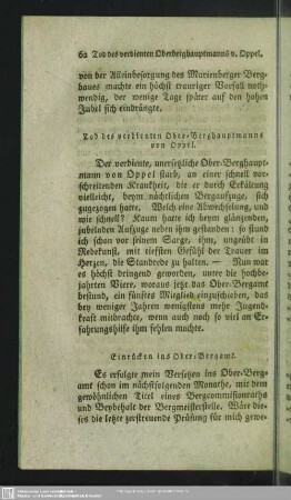Einrücken ins Ober-Bergamt