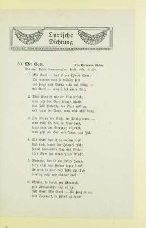 Lyrische Dichtung