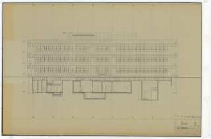 Zentralbibliothek der Landbauwissenschaft, Bonn Neubau: Nord-Ost Ansicht, Verschindelung, 1:50