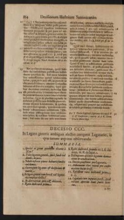Decisio CCC.