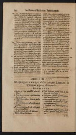 Decisio CCC.