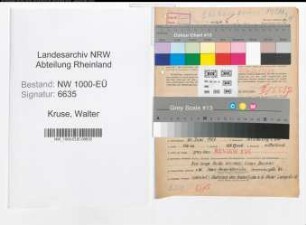 Entnazifizierung Walter Kruse, geb. 21.06.1906 (Technischer Oberinspektor)