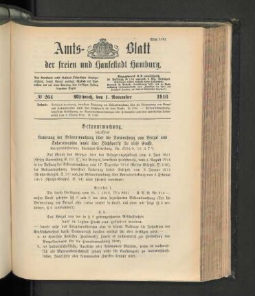 No. 264, 1. November 1916