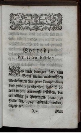 Vorrede der ersten Edition.