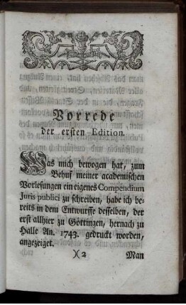 Vorrede der ersten Edition.