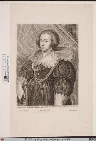 Bildnis Ernestine, Gräfin von Nassau-Siegen, geb. princesse de Ligne
