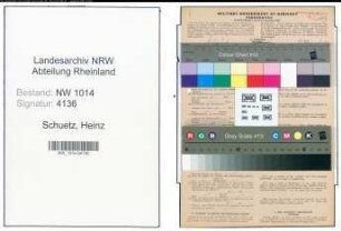 Entnazifizierung Heinz Schuetz , geb. 20.07.1907 ()