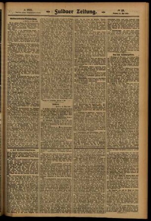 Zweite Ausgabe vom Dienstag, den 27. Mai 1913.