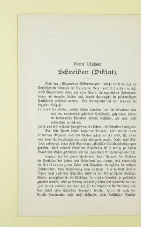 Vierter Abschnitt. Schreiben (Diktat)