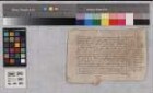 Gerhard von Arenbögel macht bekannt, daß sein Verwandter Rotger von Knippenburg (-borg) für ihn Güter in Laar an Heinrich gen. Vos, Bürger in Duisburg, auf vier Jahre versetzt hat gegen die Zahlung von je zwölf Malter Roggen, Gerste und Hafer. Rutger und seine Erben sollen deshalb schadlos gehalten werden; deshalb hat Gerhard vor dem Abt von Werden den Hof Arenbögel zum Pfand gesetzt, woraus Rutger samt Erben sich erforderlichenfalls schadlos halten können. Anwesend waren Heinrich von Vittinghoff gen. Schell (Schele), Rutger von Dorenborg, der Pastor Gerlach von Hiesfeld und viele andere Leute. - Es siegeln der Aussteller und der Abt. - Rutger verspricht seinerseits Erfüllung seiner Verpflichtungen unter seinem Siegel. - Actum et datum anno domini MCCCXL primo ipso die beati Georgii martyris.