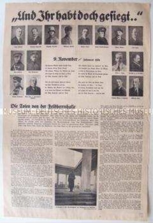 Sonderdruck des Stahlhelm zum Gedenken an die Opfer des "Hitler-Putsches" mit der Bekanntgabe der Auflösung des Bundes auf Anordnung von Hitler