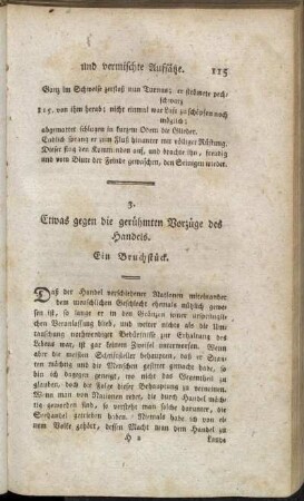 3. Etwas gegen die gerühmten Vorzüge des Handels.